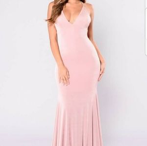 Blush maxi dress